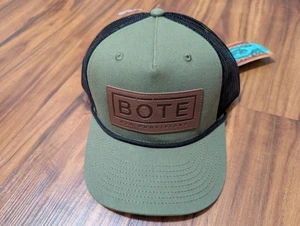 Cappello camionista regolabile Bote Paddle Boards H20 Provisions verde/marrone nuovo con etichette - Foto 1 di 6