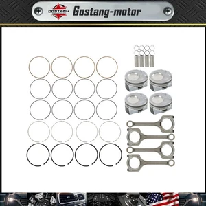 4 x Piston & Rings Connecting Rod kit Fit For 2014-18 Kia Soul Forte Koup 2.0L - Picture 1 of 9