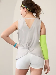 Athleta Girl XS/6 With Ease Twist Back Tank Light Grey Heather Size X-Small - Picture 1 of 3