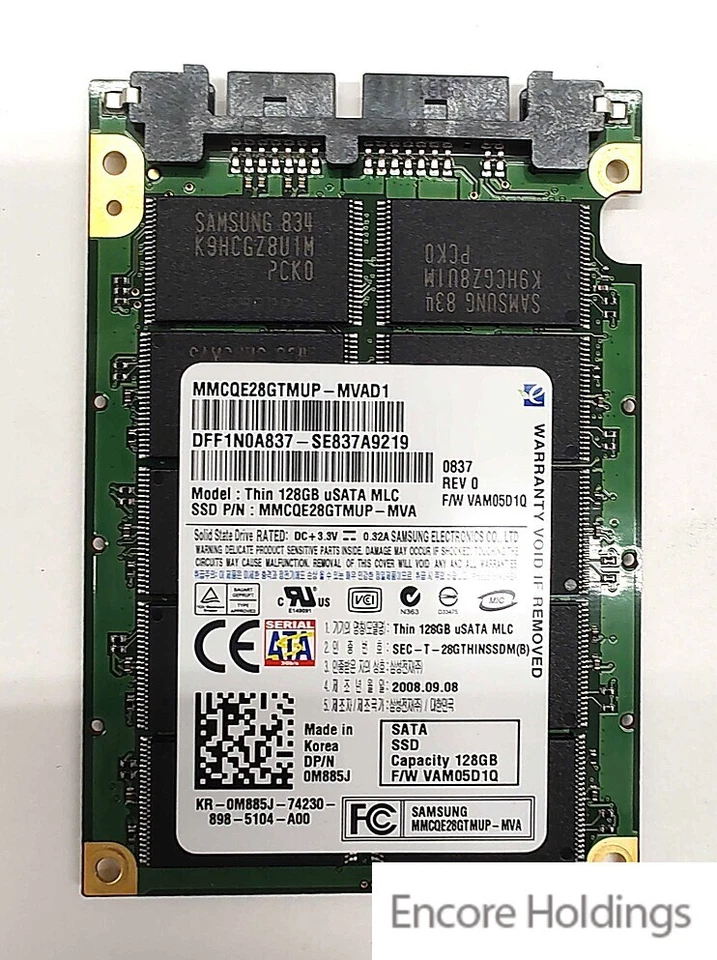 Dell (Samsung MMCQE28GTMUP-MVAD1) 128 GB Solid State Drive - 1.8 Inches - M885J - Image 1 of 1