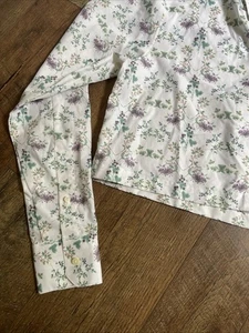 Meme Chose | Cotton Twill Cropped Boxy White Floral Button Up Size Small 1 - Picture 1 of 19