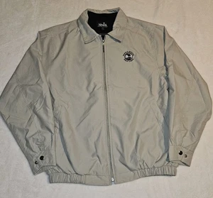 Pebble Beach 1919 Golf Links Full Zip Windbreaker Jacket Beige Adult Medium - Picture 1 of 7