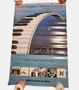 Póster promocional Brian Auger’s Oblivion Express Live Oblivion Vol.1 23x35 de colección 1974 - Imagen 1 de 9
