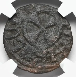 ARMENIA 1289-1305 AD Hetoum II Kardez Knights Templar Crusaders Coin RARE NGC VF - Picture 1 of 5