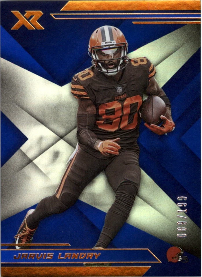 2019 Panini XR Blue #80 Jarvis Landry /199 - FB - Image 1 of 2