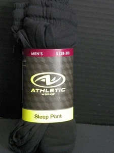 Men's Athletic Works Sleep Pants Black Size M 32-34 - Picture 1 of 3