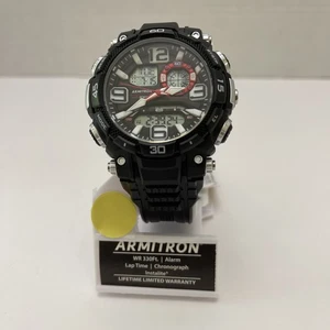 Reloj Hombre Armitron Pro Sport 20/5270 BLKCTW Nuevo con Papeles y Batería Japón - Imagen 1 de 11