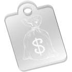 'Money Bag' Clear Acrylic Keyrings (AK013618)
