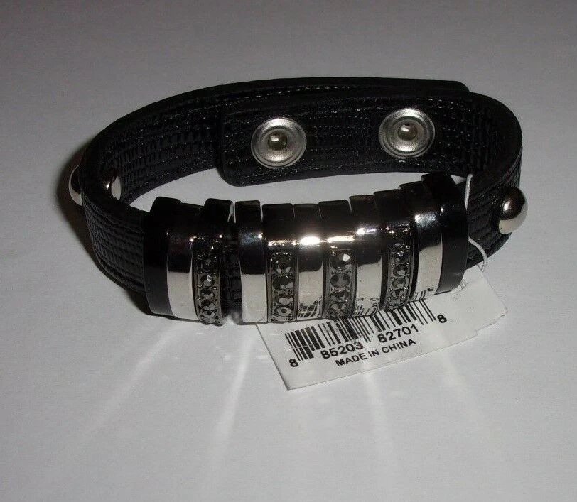 PULSERA ONE VIVI (COOKIE LEE) CRISTAL GENUINO IMITACIÓN CUERO 82701 PRECIO DE VENTA SUGERIDO POR EL FABRICANTE $40 Foto 1 de 1