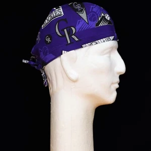 MLB Colorado Rockies on Purple Theme Scrub Hat - Picture 1 of 1