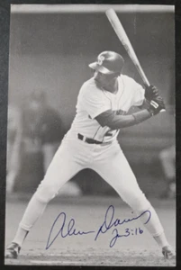 1990 Alvin Davis Seattle Mariners Vintage MLB Postcard SIGNED Auto w/Bible Verse - Picture 1 of 9