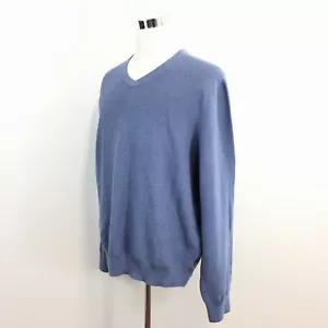 NWT Izod Mens XXL Colony Blue Fine Heather Gauge Knit Sweater 100% Cotton NEW - Picture 1 of 10