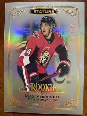 19-20 UD Stature Hockey Rookie 174 Max Veronneau /399 - Image 1 of 2