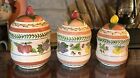 Strata Group Fresh N Fruity Vintage Hand Decorated Covered Canister set of 3