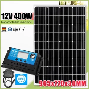 400W Mono Solar Panel Kit 12V Caravan Camping Home Battery Charging Controller - Picture 1 of 12