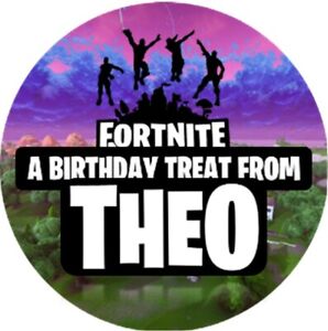 35x Personalised stickers party bags sweet cone Labels Fortnite 