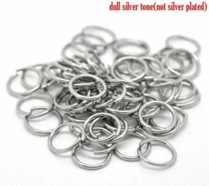100 pcs – 304 Stainless Steel Open Jump Rings 10mm – 20 Gauge (0.8mm Thick) - Picture 1 of 2
