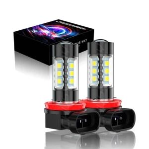 For 2009-2013 Hyundai Genesis LED Fog Light Bulbs 6000K White H11 H8 2Pc DRL - Picture 1 of 10