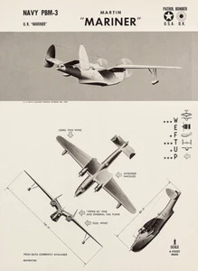 Martin Mariner - PBM-3 - 1943 - World War 2 - Aircraft Recognition Poster - Picture 1 of 1
