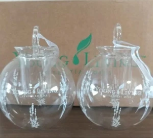 Young Living Christmas Ornament 2 Pack Diffuser Clear Glass NEW - Picture 1 of 2