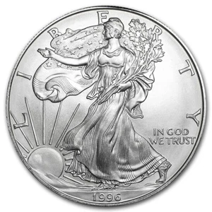 1996 ASE $ 1 Dollar American Eagle 1 oz .999 Silver Coin - Picture 1 of 2
