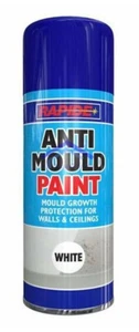 Anti Mould White Spray Paint Quick Protection Walls & Ceilings 400ml Rapide 2963 - Picture 1 of 12