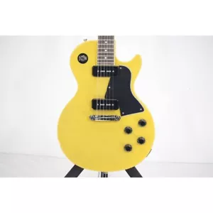 EPIPHONE LES PAUL SPECIAL Used Mahogany body Yellow w/Soft case - Picture 1 of 10