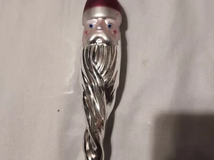 Department 56 Mercury Glass Long Face Santa Icicle Christmas Ornament 11" - Picture 1 of 10
