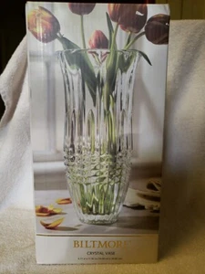 Brand New In Original Packaging Biltmore Crystal Vase 5.71" X 11.81" Tall - Picture 1 of 4