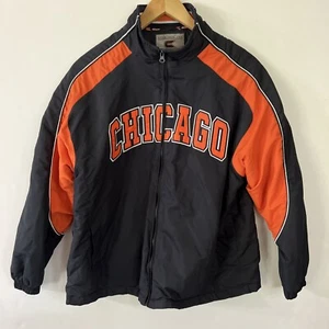 COLOSSEUM City Series CHICAGO Navy Blue Orange Zip Front Jacket Coat Youth Large - Picture 1 of 14