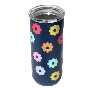Created Co. Tumbler 16 Ounce Daisies Flowers Stainless Steel Hot Cold - Picture 1 of 3