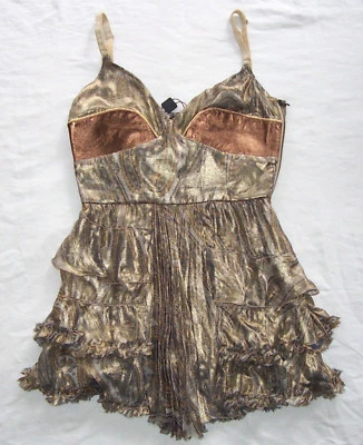 DOLCE & GABBANA D&G Paisley Seda Cuero Volantes Top 38 0 2 Foto 1 de 2