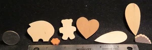 7 Piece Pig Heard Bear Flower Wood Sign Decor Shop Front Estate 1:12 Mini MS0955 - Picture 1 of 2