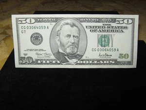 $50 Dollar Bill 2001 Series. Crisp Uncirculated Condition. Must See! - Picture 1 of 14