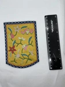 Antiker chinesischer Seidenfächerhalter Stickerei Pomander Ende 19. Jh. Anfang 20. Jh. - Bild 1 von 2