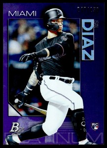 2020 Bowman Platinum Purple #9 Isan Diaz /250