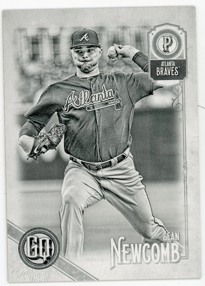 2018 Topps Gypsy Queen Sean Newcomb Black and White #221 #/50 Braves - Image 1 of 1