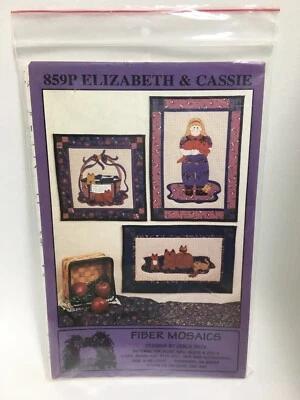 Quilt Cats Elizabeth & Cassie Quilting Pattern Fiber Mosaics 16x16 13x20 16x21 - Image 1 of 2