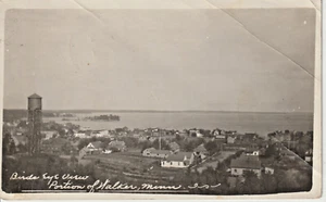 Vintage 1923 Birds Eye View, Portion of Walker Minnesota RPPC Postcard - Picture 1 of 2