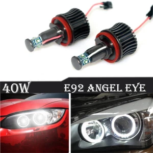 H8 40W For BMW E82 E90 E92 E60 E61 E63 E89 X6 Angel Eyes LED Marker Halo Light - Picture 1 of 10