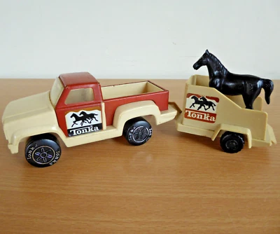 Vintage TONKA Pick Up Truck & Horse Box Trailer 1979 Hong Kong - Image 1 of 4