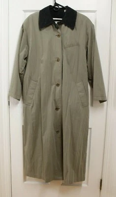 Gabardina LONDON FOG para mujer talla 8 regular gris franela forrada con botones delanteros Foto 1 de 4