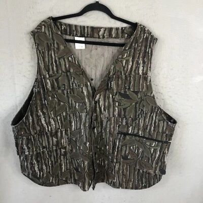 Vintage Camo Vest Mens XL Long Real Tree Hunting BJs USA Made - Image 1 of 4