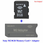 100% Genuine Original Sony M2 8GB Memory Card + M2 MSAC-MMS Card Adapter