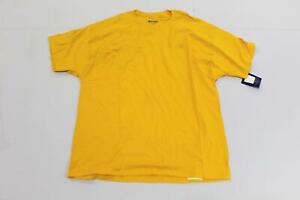 Champion Mens Embroidered Logo Front Short Sleeve T-Shirt FR7 Yellow Size XL NWT