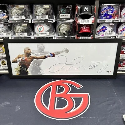 Floyd Mayweather 38x14 Autographed Framed Photo Boxing Champion Beckett BAS - Image 1 of 3