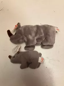 Ty Spike Beanie Baby and Spike Teeny Beanie Baby - Picture 1 of 1