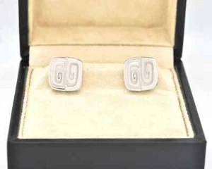 Gemelli Bulgari Oro Bianco 18kt 13,5g Eleganti Accessori Lusso Uomo - Picture 1 of 2