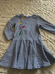 Girl's FLORENCE EISEMAN Size 5 Striped Holiday Dress - Picture 1 of 2