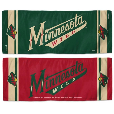 Minnesota Wild 12x30 Cooling Towel [NEW] NHL Wrap Cold Cool Hot Cover